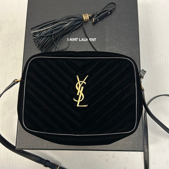 Saint Laurent Handbags - Saint Laurent YSL velvet Lou bag